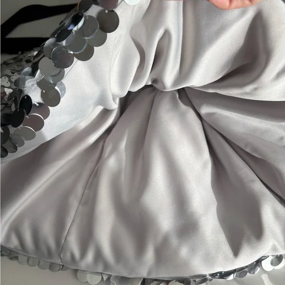 Miss Balykina Sequins Holiday Dress Black Bows Silver Girl Sz 5 Y.O. - Picture 4 of 10